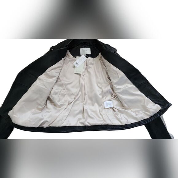 Joie Leolani Leather Biker Jacket XS NWT - Picture 6 of 14